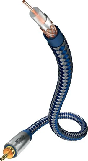 in-akustik Premium Video Cinch Kabel 1m blau/silber