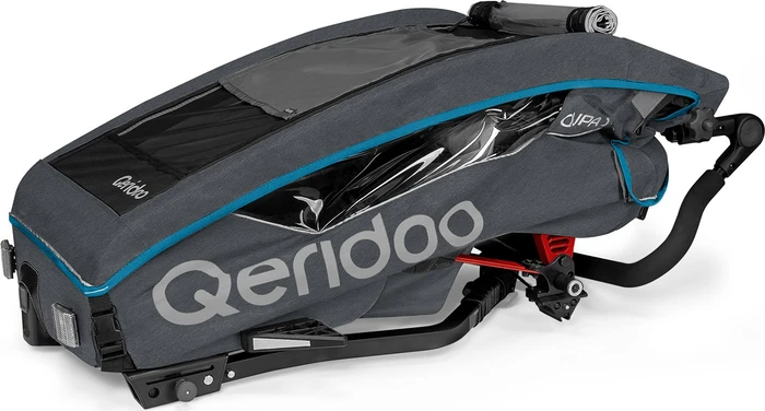Qeridoo QUPA 1 Fahrradanhänger blau (Modell 2023)