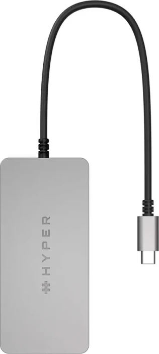 Hyper HyperDrive 5-Port USB-C Hub, silber, USB-C 3.0 [Stecker]