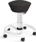 Aeris Swopper New Edition Bürohocker mit Rollen, Feder Standard, Gestell Alu weiß, Bezug Leder Atlantic schwarz Vorschaubild