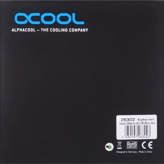 Alphacool 200mm Radiator Lüfterblende 180/200mm, schwarz