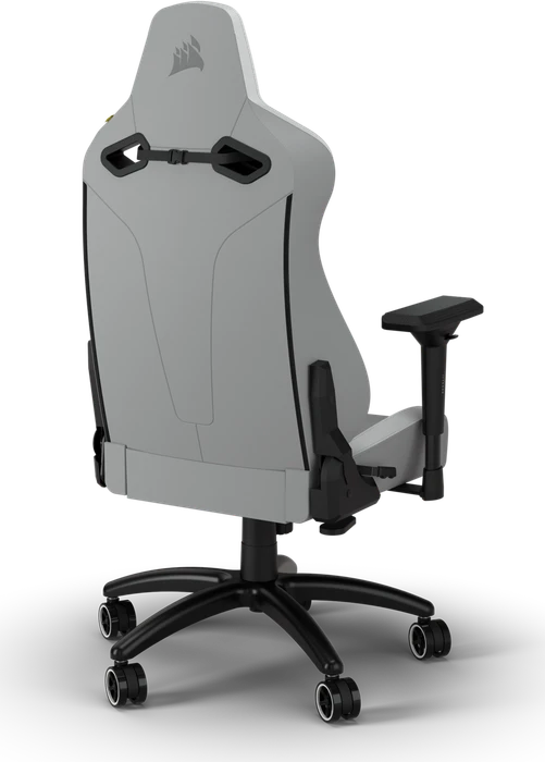 Corsair TC200 Plush Leatherette Gamingstuhl, hellgrau/weiß