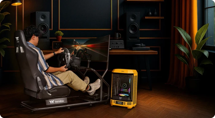 Thermaltake Monitor Mount Black für Racing Simulator Cockpit GR300, schwarz