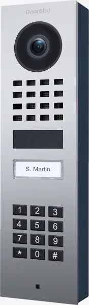 DoorBird D1101KV IP Video Türstation mit 1 Ruftaste, Keypad Modul, Edelstahl V4A, Chrom-Optik, hochglanzpoliert, Aufputz
