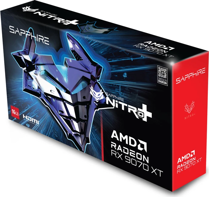 Sapphire Nitro+ Radeon RX 9070 XT OC, 16GB GDDR6, 2x HDMI, 2x DP, lite retail