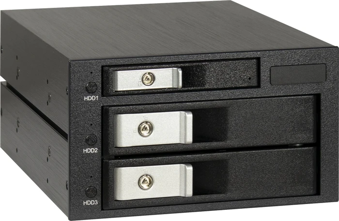 Inter-Tech ST-3525, 2x 5.25" Wechselrahmen auf 2x 3.5" und 1x 2.5"