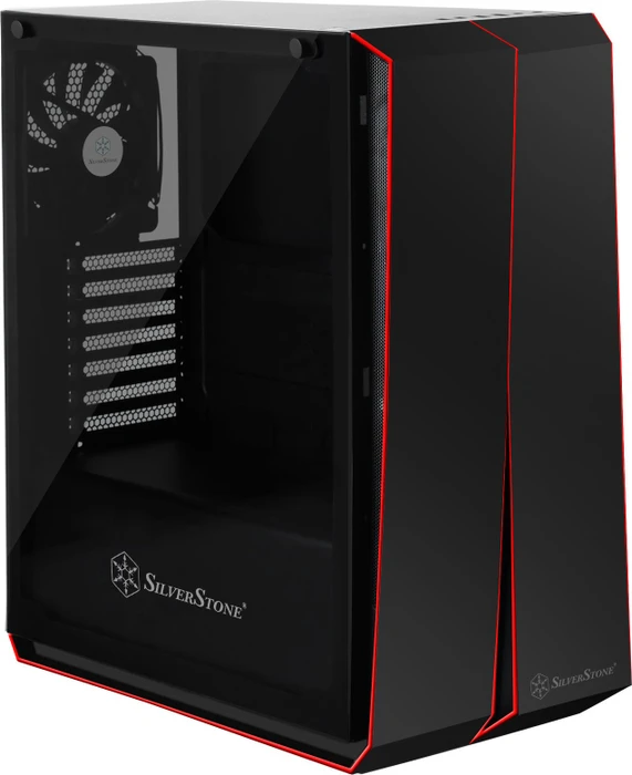 SilverStone Redline Series RL07, schwarz, Glasfenster