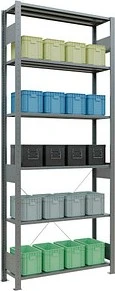 Schulte Lagertechnik Multiplus 150 Schwerlastregal 100x250x30cm verzinkt