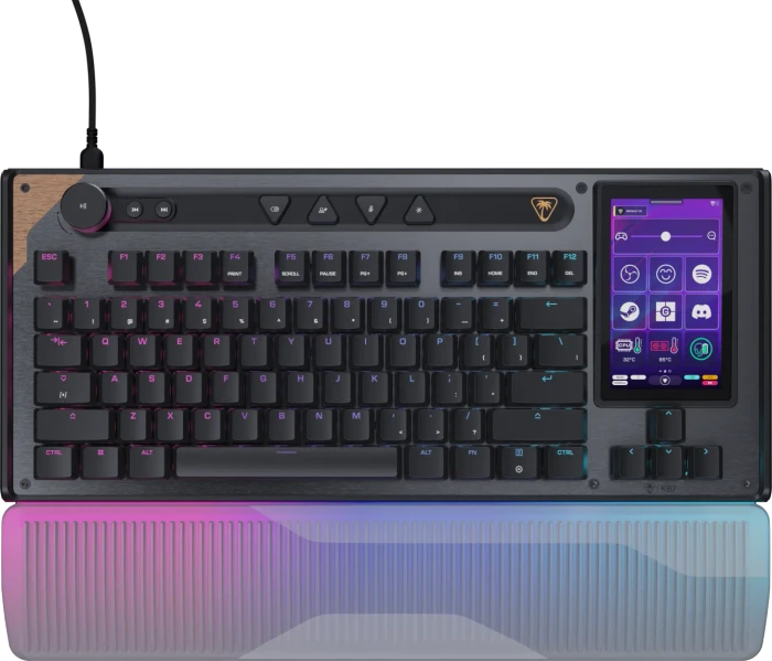 Turtle Beach Command Series KB7 TKL, schwarz, LEDs RGB, Low-Profile TITAN Hall-Effect, USB, DE
