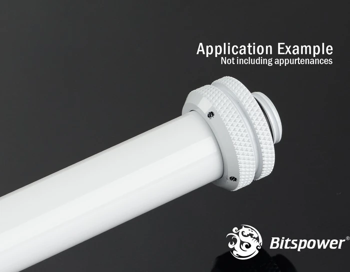 Bitspower Messing Hardtube 16mm, weiß, Deluxe White