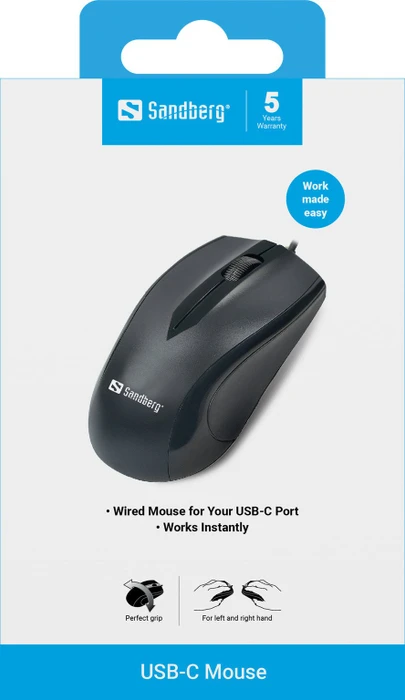 Sandberg USB-C Mouse schwarz, USB