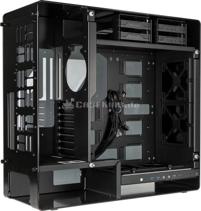 In Win 909 schwarz, Glasfenster