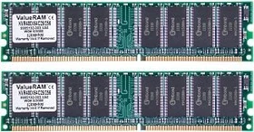Kingston ValueRAM UDIMM 1GB Kit, DDR-400, CL3-3-3