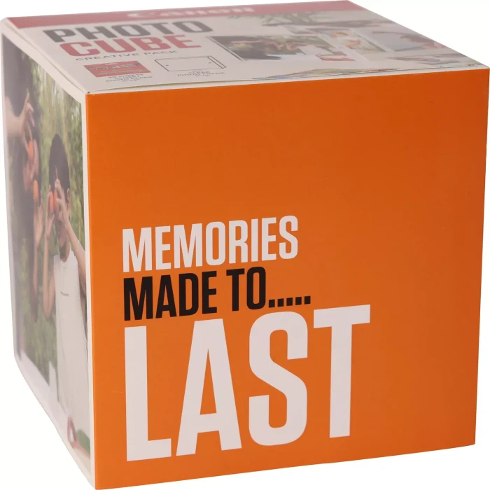 Canon Plus Glossy II PP-201 Photo Cube orange Fotopapier hochglänzend weiß, 13x13cm, 265g/m², 40 Blatt