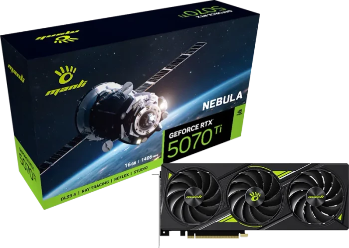 Manli Nebula GeForce RTX 5070 Ti, 16GB GDDR7, HDMI, 3x DP