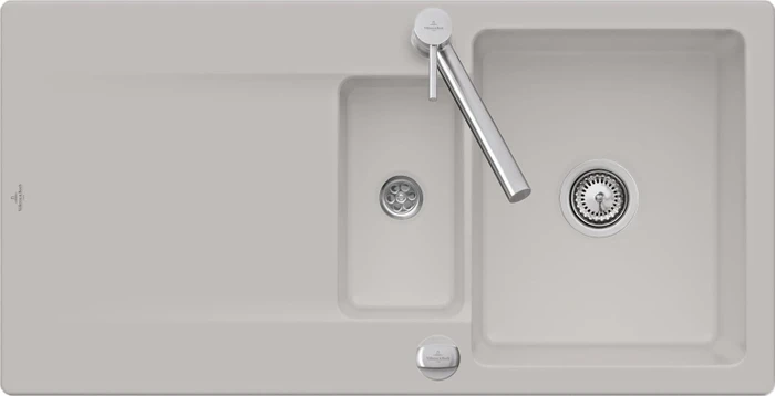 Villeroy & Boch Siluet 60 R Einbau Becken reversibel mit Ablauffernbedienung steam