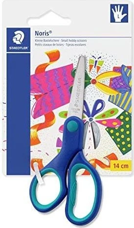 Staedtler Noris 965 Bastelschere, Linkshänder, 140mm, türkis/blau (965 14 LNBK)