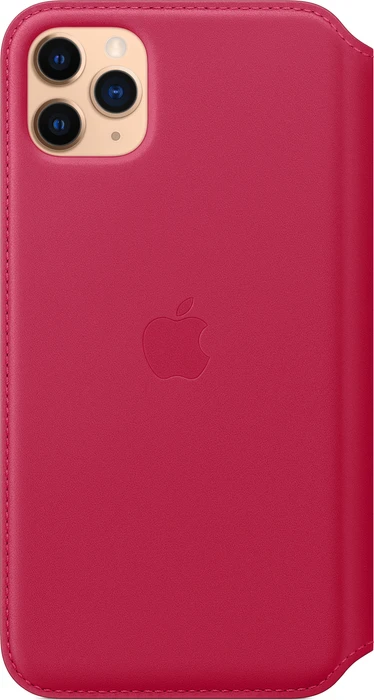 Apple Leder Folio Case für iPhone 11 Pro Max Himbeere