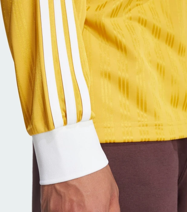 adidas Adicolor Piqué Football Shirt langarm preloved yellow (Herren)