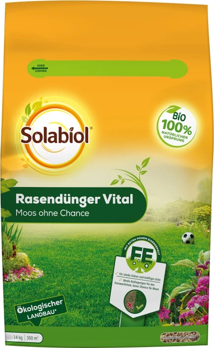 SBM Solabiol Rasendünger Vital - Moos ohne Chance, 14kg
