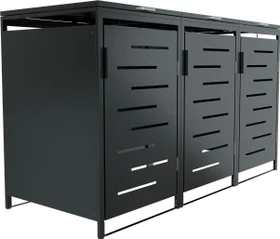 Juskys Metall Mülltonnenbox Arel 3er