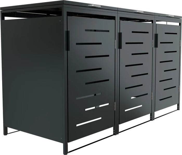 Juskys Metall Mülltonnenbox Arel 3er (301021999)