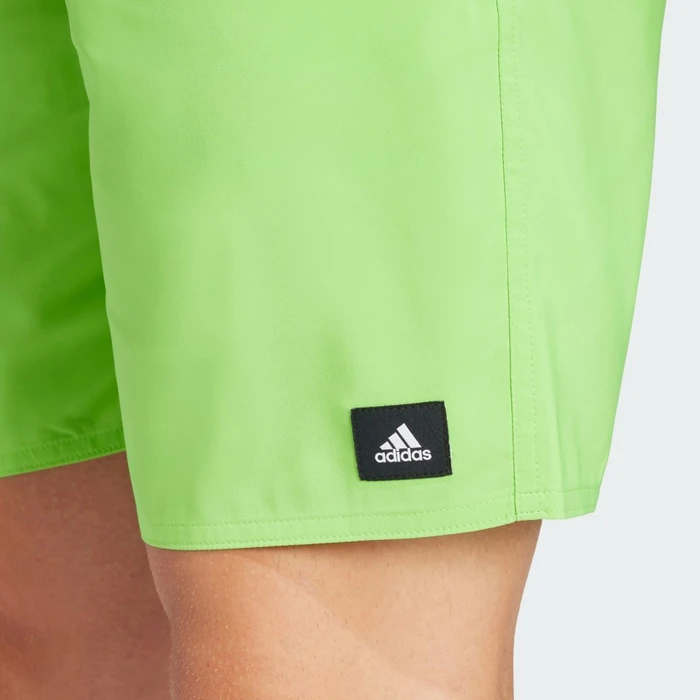 adidas Solid CLX Classic-Length Badeshorts lucid lime/white (Herren)