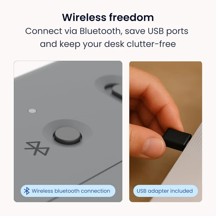 Contour Design Balance Mid-Size Compact Wireless Keyboard, schwarz, USB/Bluetooth, DE