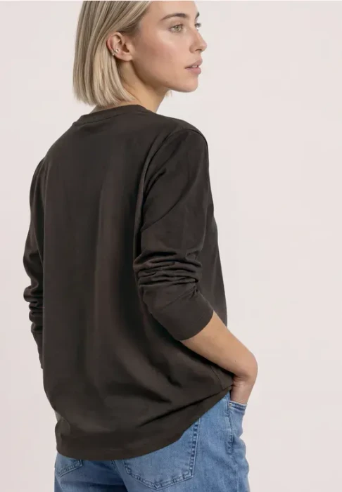 Street One Strick-Look Jacke mit dekorativen Knöpfen Strickjacke black coffee (Damen)