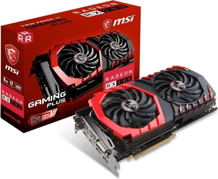 MSI Radeon RX 580 Gaming+ 8G, 8GB GDDR5, DVI, 2x HDMI, 2x DP