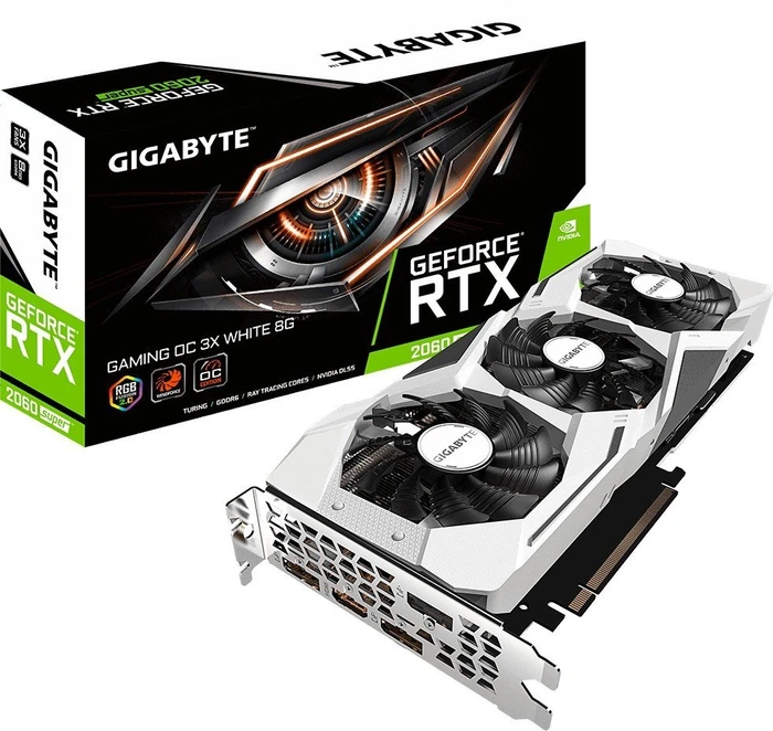 GIGABYTE GeForce RTX 2060 SUPER Gaming 3X White 8G, 8GB GDDR6, HDMI, 3x DP