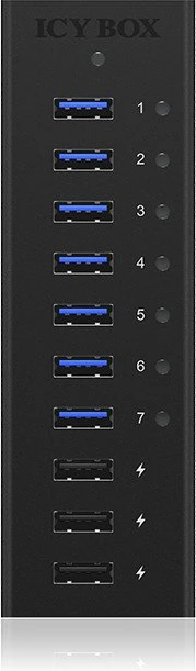 RaidSonic Icy Box IB-AC6703 USB-Hub, 7x USB-A 3.0, USB-B 3.0 [Buchse]