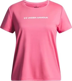 Under Armour Tech Wordmark Graphic Funktionsshirt kurzarm super pink/white (Junior)