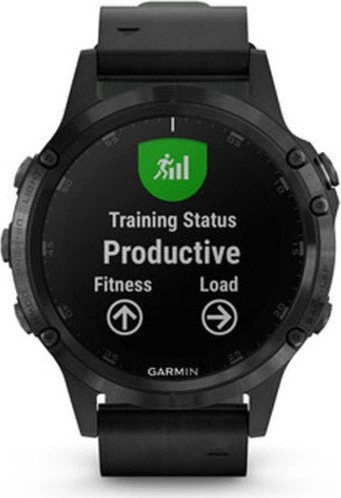 Garmin Fenix 5 Plus Sapphire schwarz mit Lederarmband