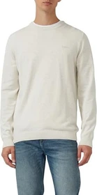 s.Oliver Baumwoll Logo-Stickerei Pullover creme (Herren)
