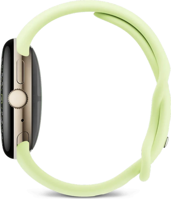 Google Pixel Watch 4 (LTE) 41mm Champagne Gold mit Sportarmband Lemongrass