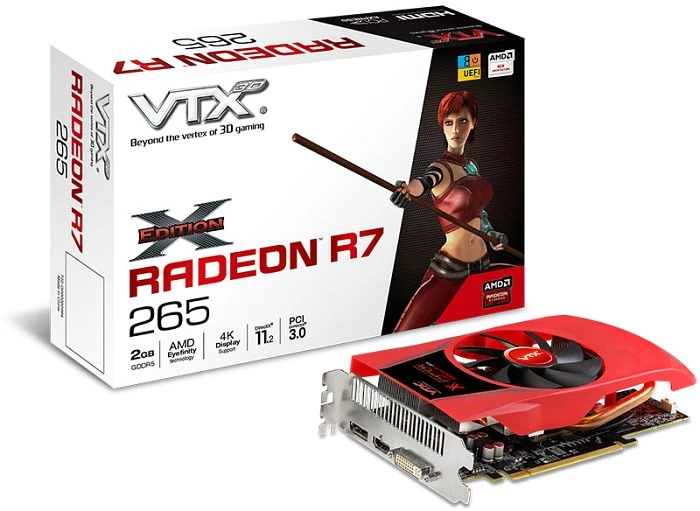 VTX3D Radeon R7 265 X-Edition, 2GB GDDR5, DVI, HDMI, DP