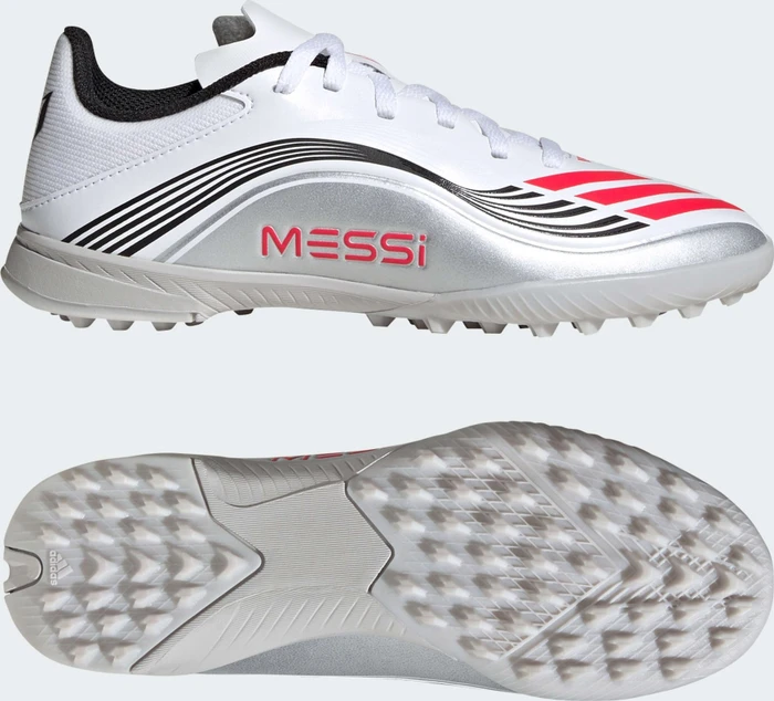 adidas F50 League Messi TF cloud white/lucid red/silver metallic (Junior)