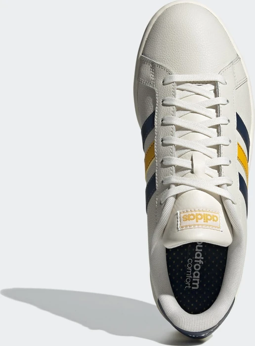 adidas Grand Court chalk white/crew navy/crew yellow