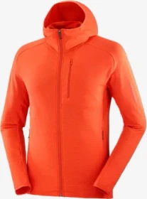 Salomon Essential Lightwarm Hooded Jacke cherry tomato (Herren)