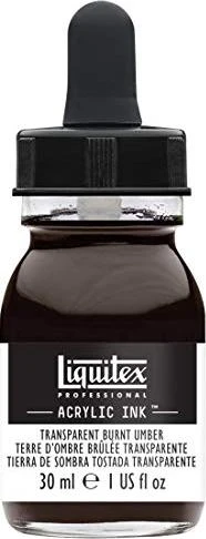 Liquitex Professional Acrylic Ink transparent burnt umber, 30ml
