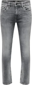 ONLY & SONS Slim Low Loom Jeans medium grey denim (Herren)