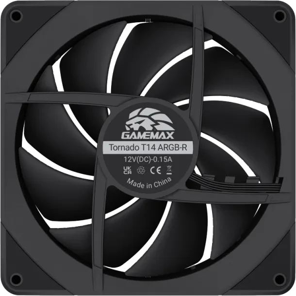GameMax Tornado T14 ARGB-R, schwarz, 140mm