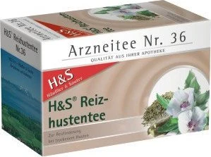 H&S Nr.36 Reizhustentee Arzneitee Beutel, 20 Stück