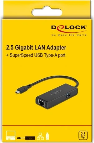 DeLOCK 2.5G LAN-Adapter, RJ-45, USB-C 3.0 [Stecker]