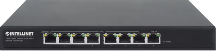 Intellinet Desktop Gigabit Switch, 8x RJ-45, 85W PoE++ PD