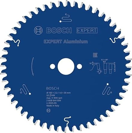 Bosch Professional Expert for Aluminium Kreissägeblatt 52Z, 160x1.6x20mm, 1 Stück