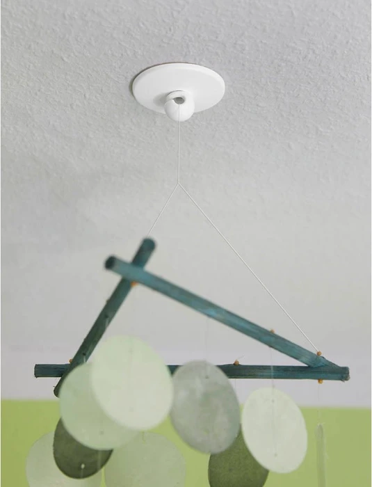 tesa Powerstrips Deckenhaken rund weiß, 1 Stück