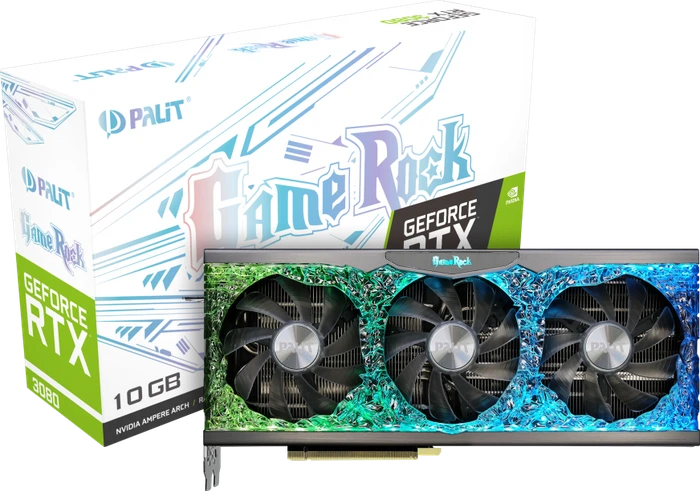 Palit GeForce RTX 3080 GameRock V1 (LHR), 10GB GDDR6X, HDMI, 3x DP