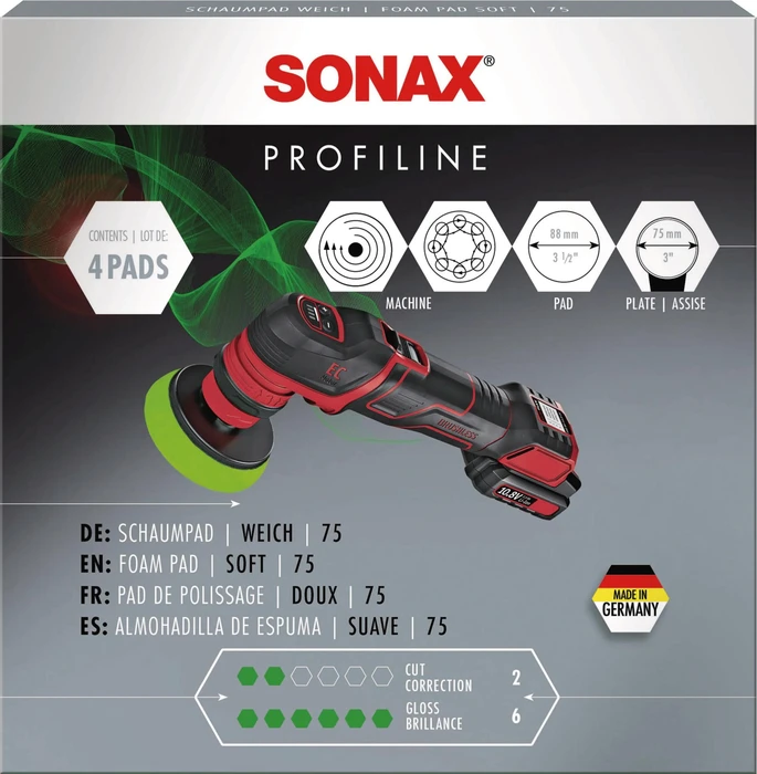 Sonax Profiline SchaumPad weich 75, 4Stk.